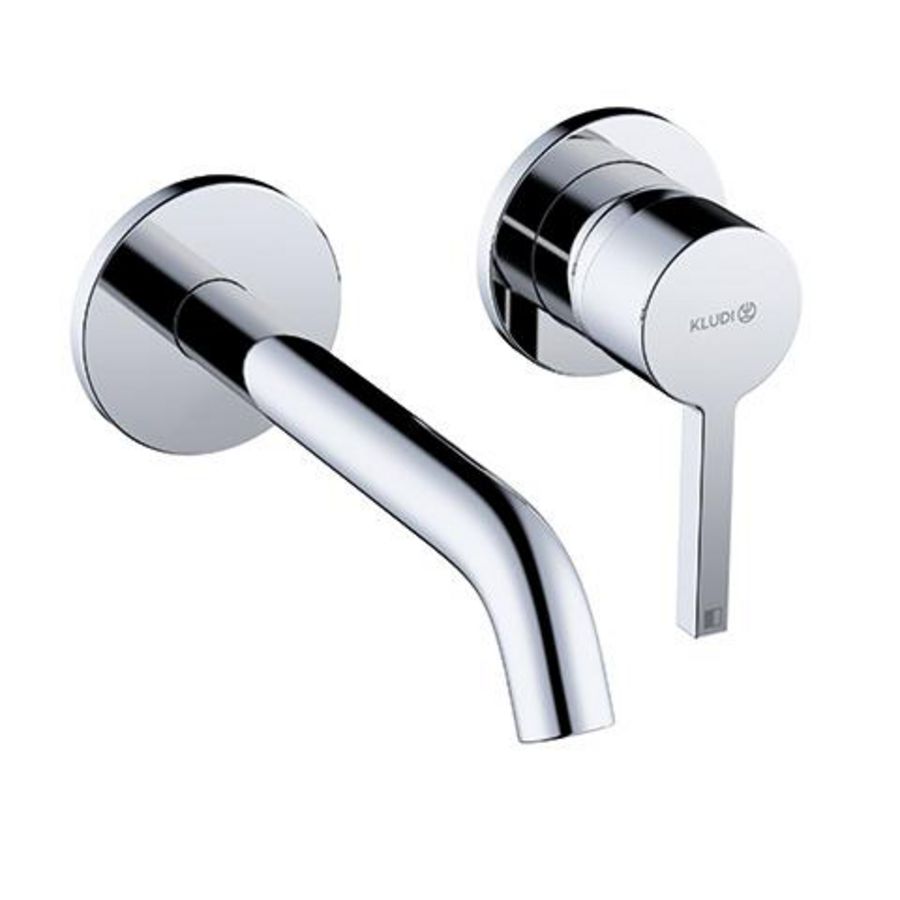 NOVA FONTE afbouwdeel chroom tbv wandmengkraan 2-gats uitoop 180mm