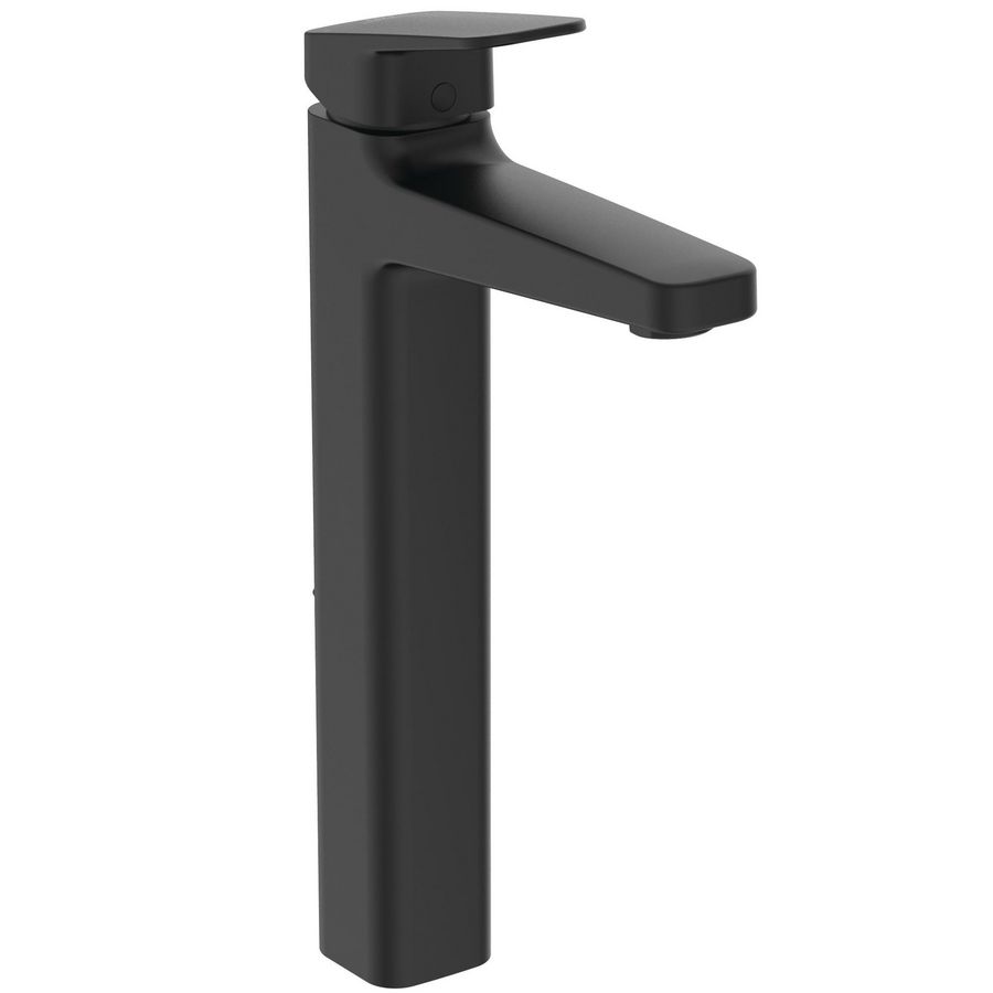 Wastafelmengkraan verhoogd 5l/min z. waste silk black Ceraplan