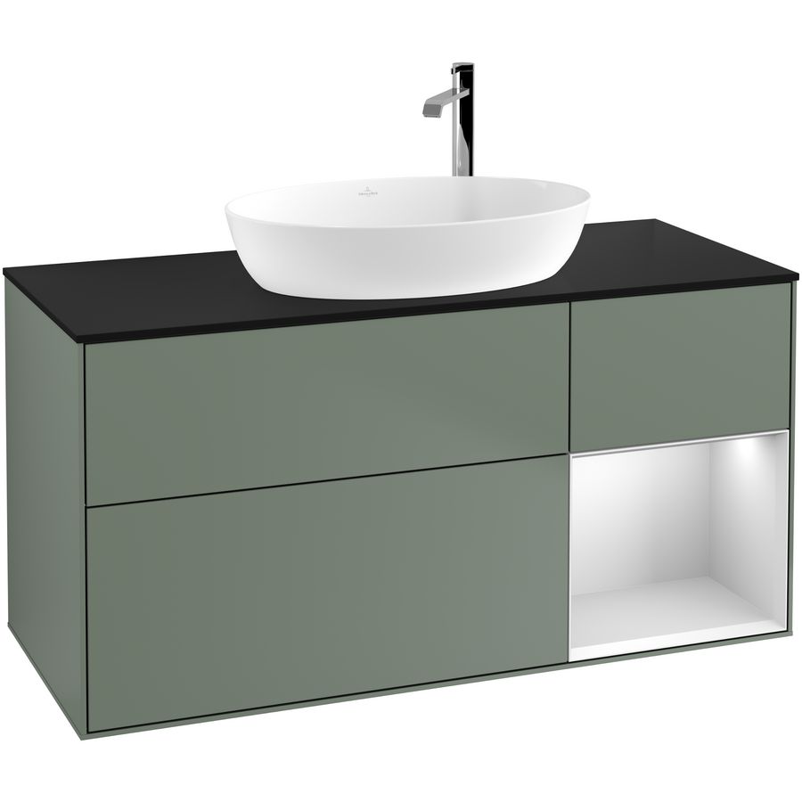Wastafelonderkast Finion 1200x603x501mm Olive Matt Lacquer F952MTGM