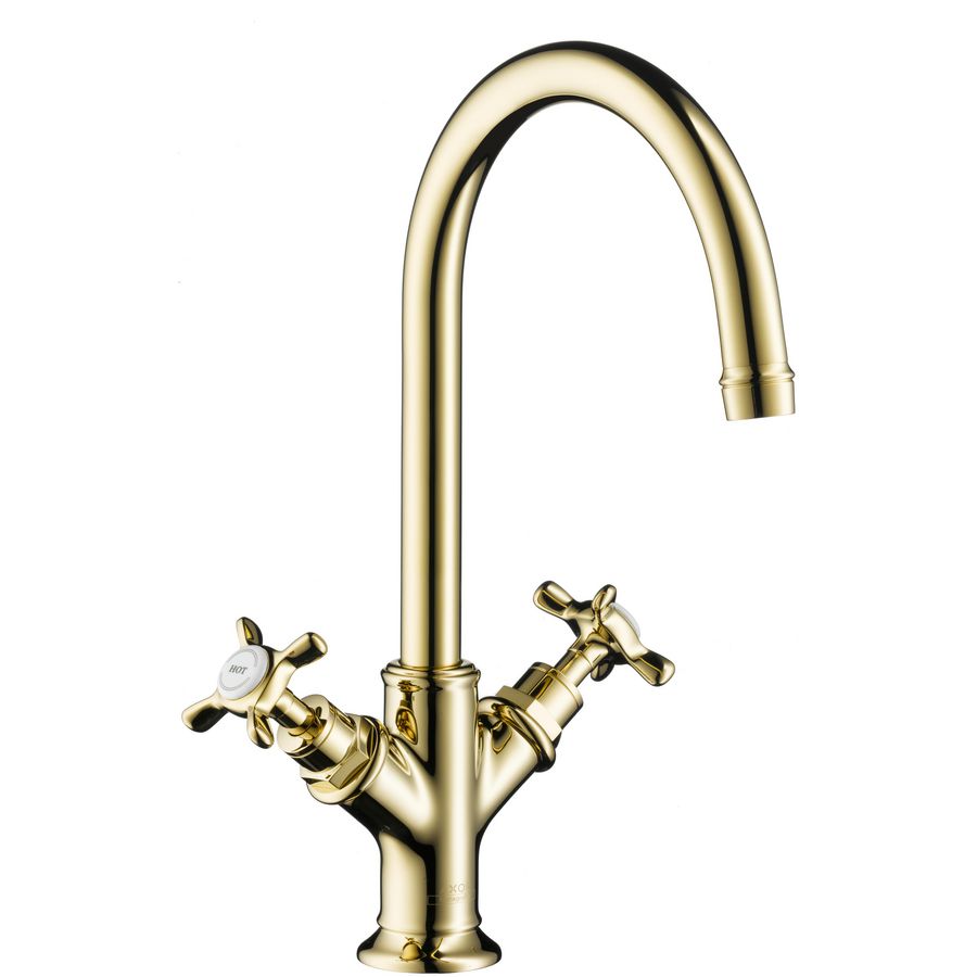 AXOR Montreux 2-hendel wastafelkraan brushed nikkel