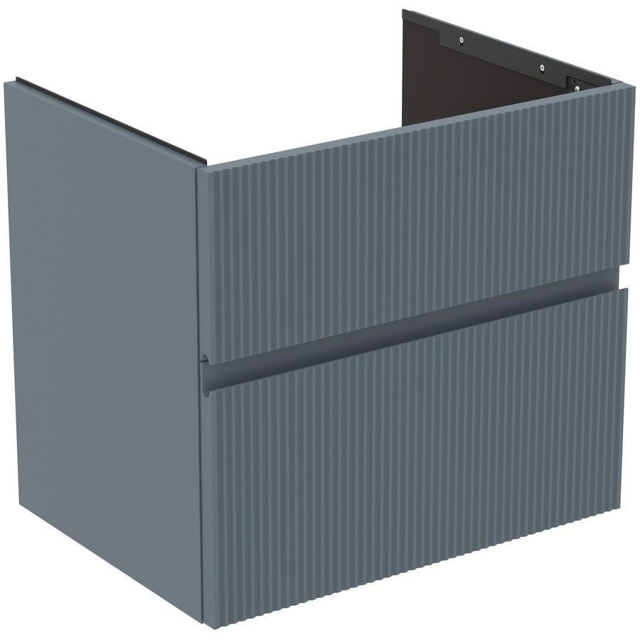 Wastafelmeubel 600x440x545mm matt ashblue 2 laden Finesse