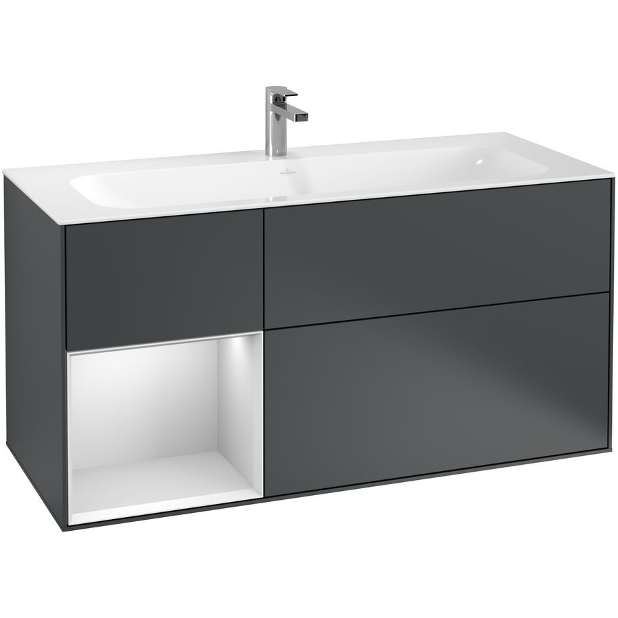 Wastafelonderkast Finion 1196x591x498mm Mid.Blue Matt Lacquer F060MTHG