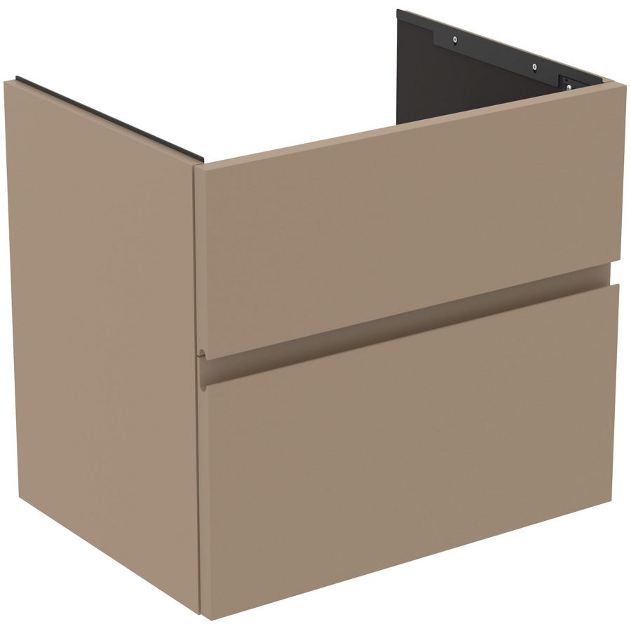 Wastafelmeubel 600x440x545mm mat greige 2 laden Finesse