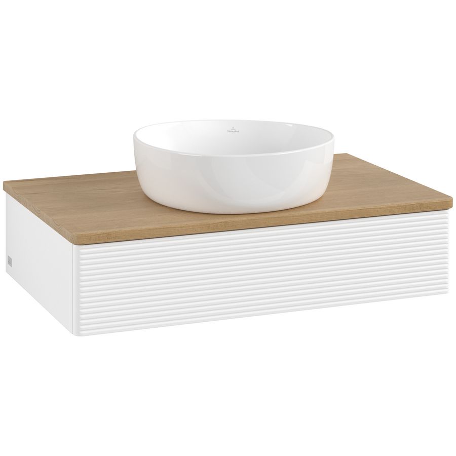 Wastafelonderkast Antao 800x190x500mm White Matt Lacquer K08111MT