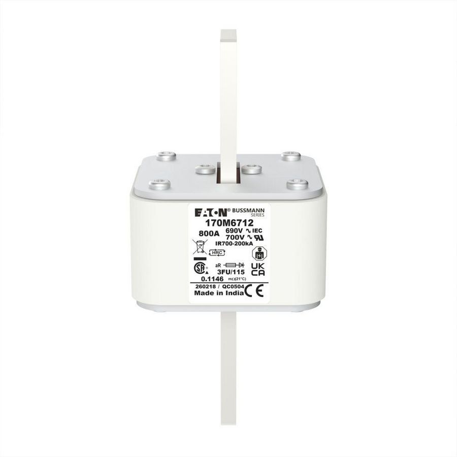 Zekering hoge snelheid 800A AC 690V 200kA size 3 67x92x15