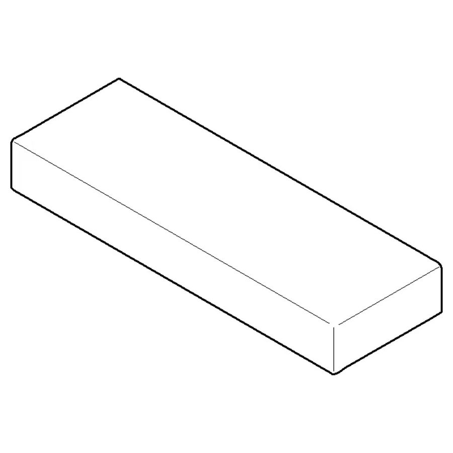 Greep v. spoelgarnituur 90x30x12mm Dark Chrome