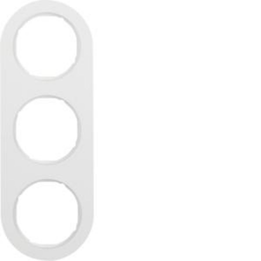 Afdekraam 3-v berker R.Classic polar wit glans