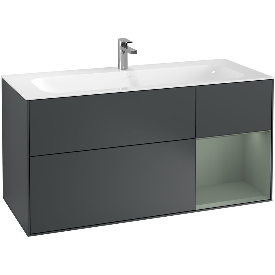 Wastafelonderkast Finion 1196x591x498mm Mid.Blue Matt Lacquer F070GMHG