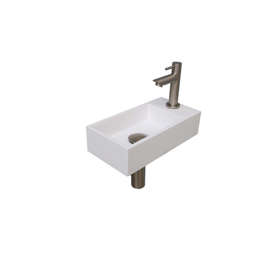 INK Versus Pack Polystone re GL wit/brushed nickel 36x18