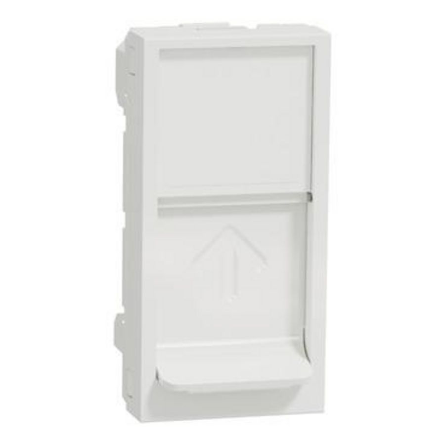 RJ45 Keystone Vlak 1 Module Stofschuif Wit Unica
