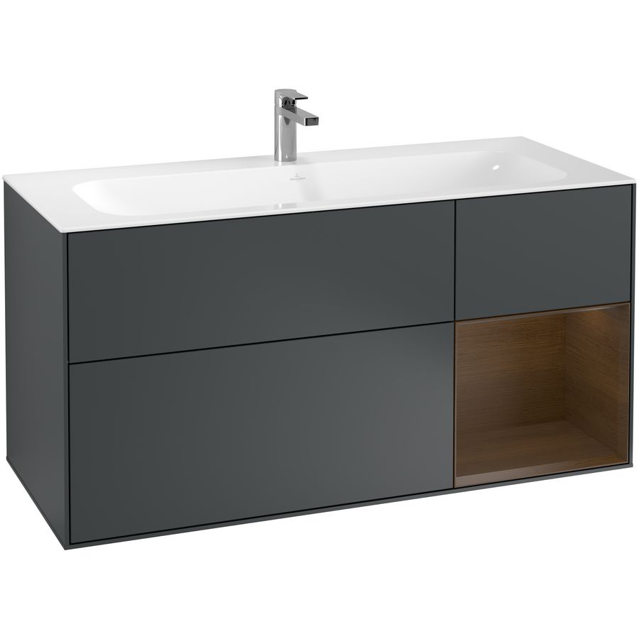 Wastafelonderkast Finion 1196x591x498mm Mid.Blue Matt Lacquer F070GNHG