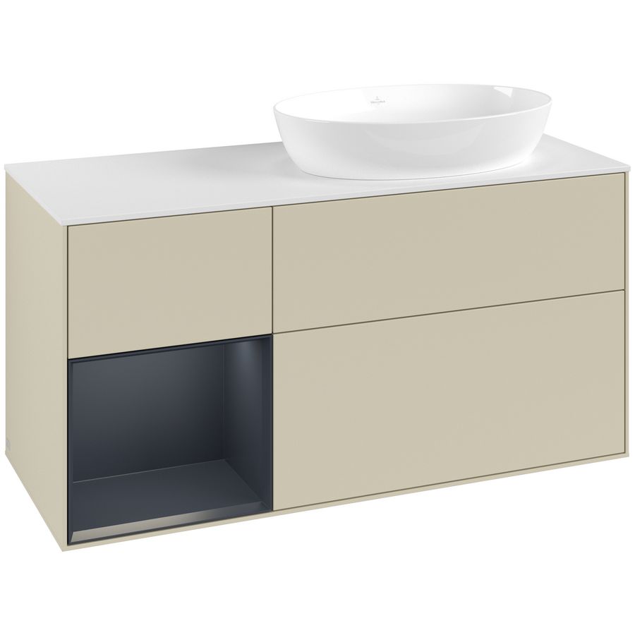 Wastafelonderkast Finion 1200x603x501mm S.Grey Matt Lacquer GA41HGHJ