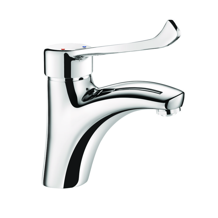 Wastafelmengkraan h.85 l.135 zonder trekplug hygien. hendel