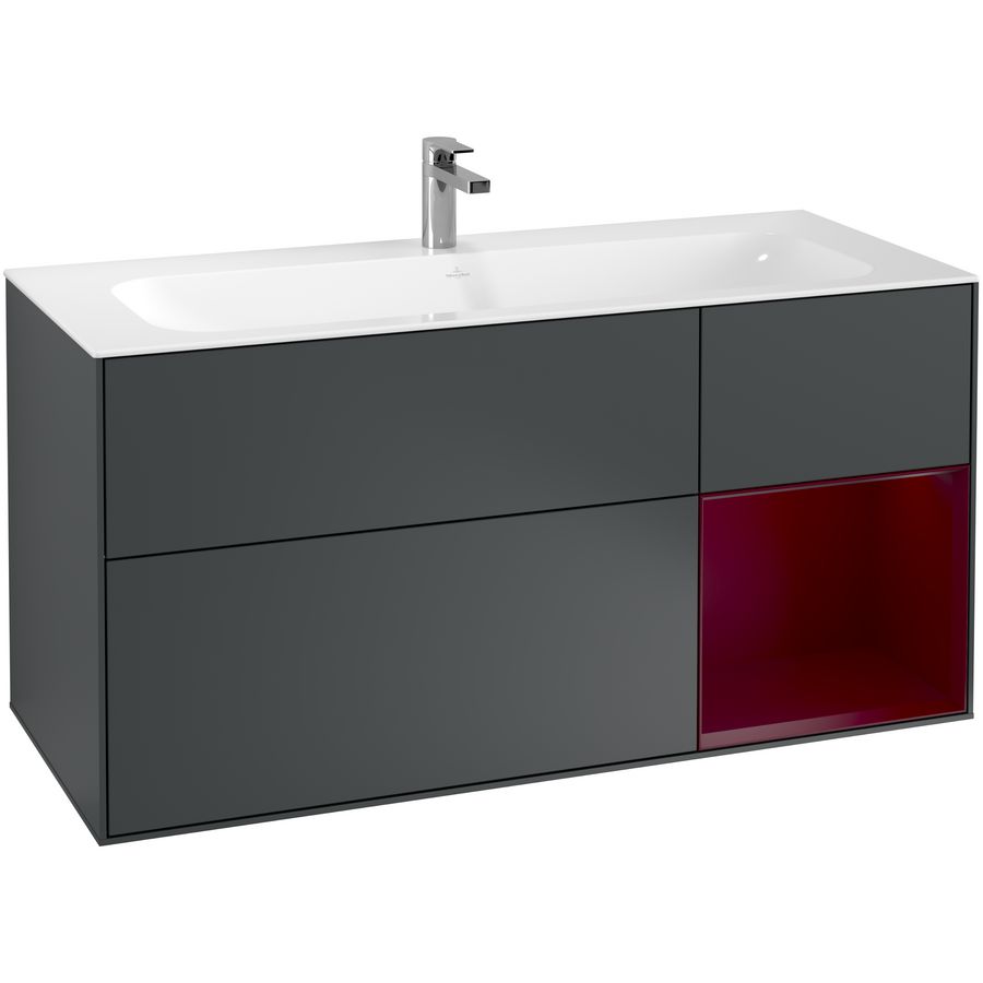 Wastafelonderkast Finion 1196x591x498mm Mid.Blue Matt Lacquer F070HBHG