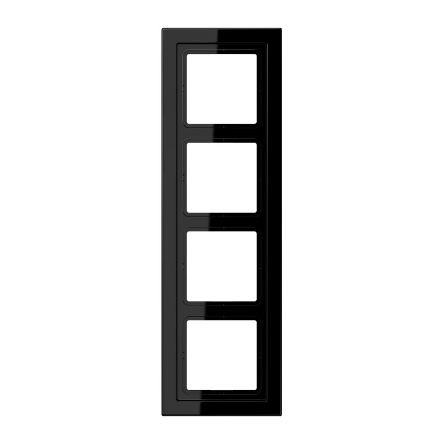 Afdekraam zwart 4-voudig LS-design