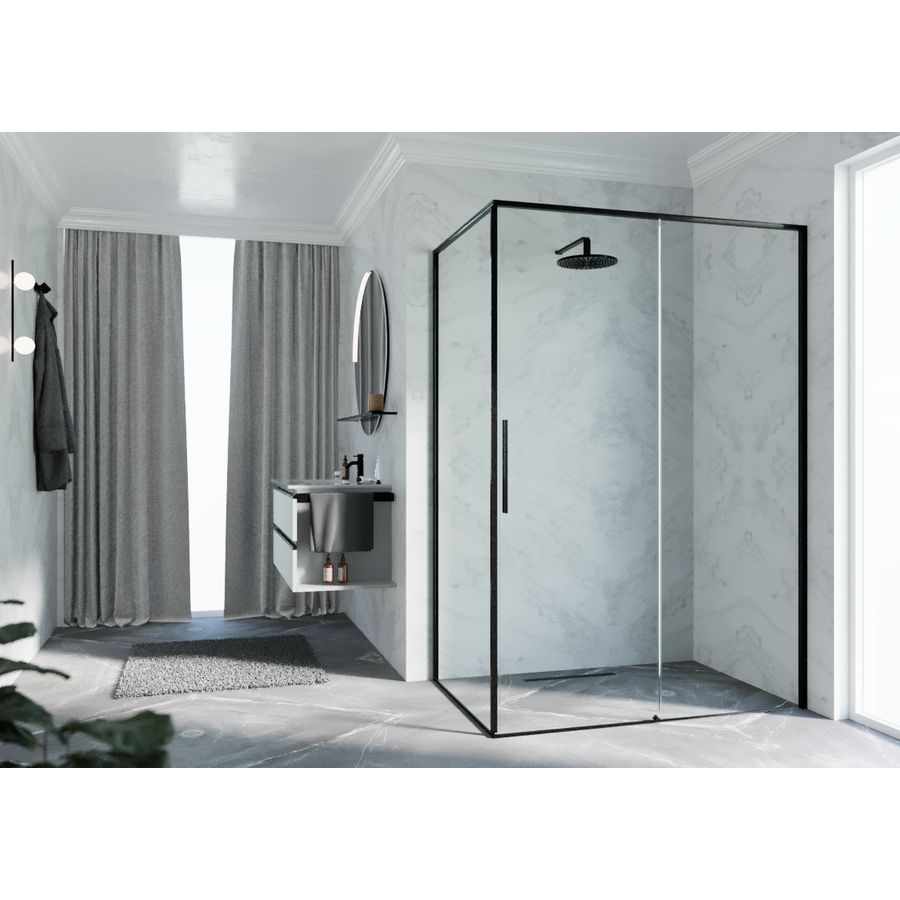 Riga 2p+f 107 re verst.107,5-109cm helder glas br. bl.chrome