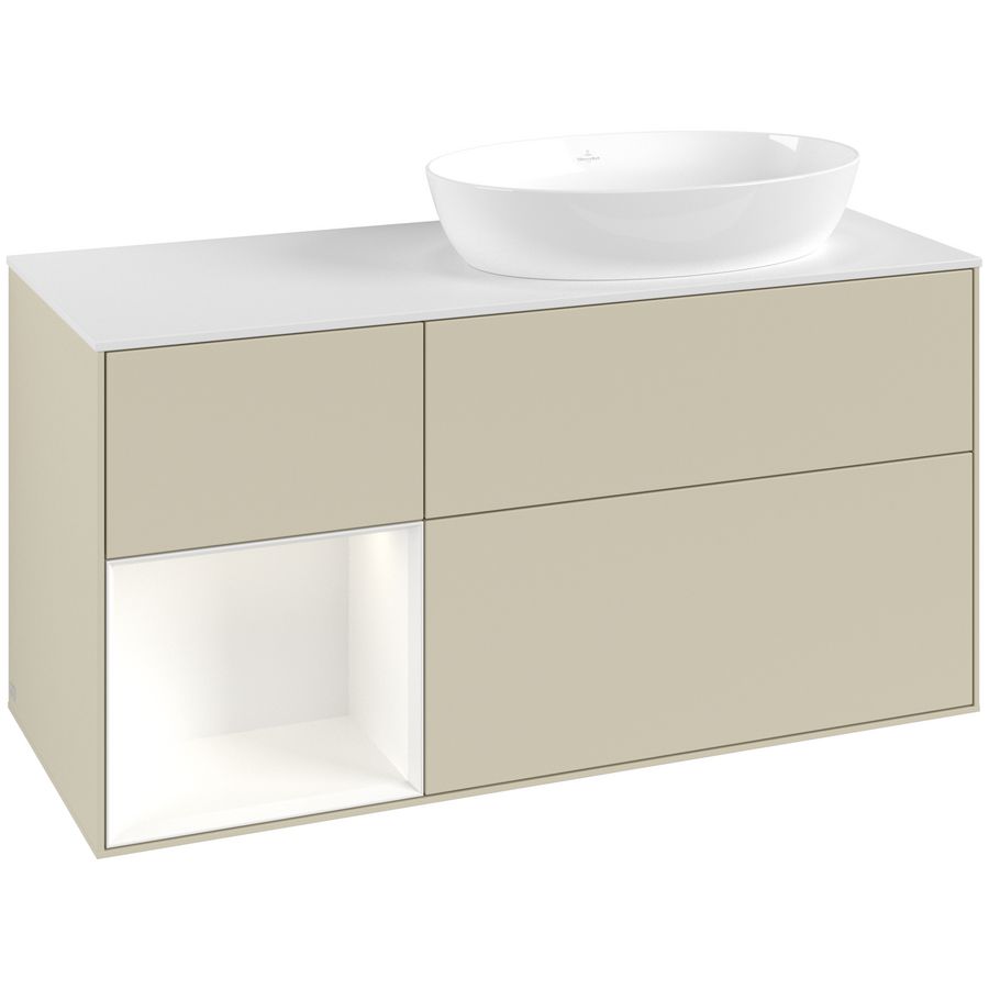 Wastafelonderkast Finion 1200x603x501mm S.Grey Matt Lacquer GA41MTHJ
