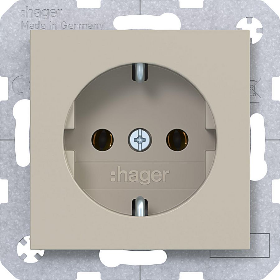 SCHUKO-wandcontactdoos steekklemmen A.x/C.x sand mat