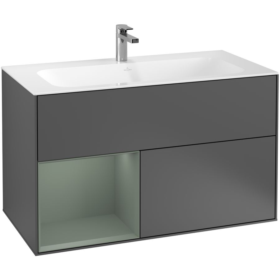 Wastafelonderkast Finion 996x591x498mm Antr. Matt Lacquer F030GMGK