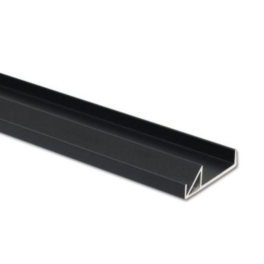 MP4 LED-opbouwprofiel 200cm zw. RAL9005 LED-strips max.10mm