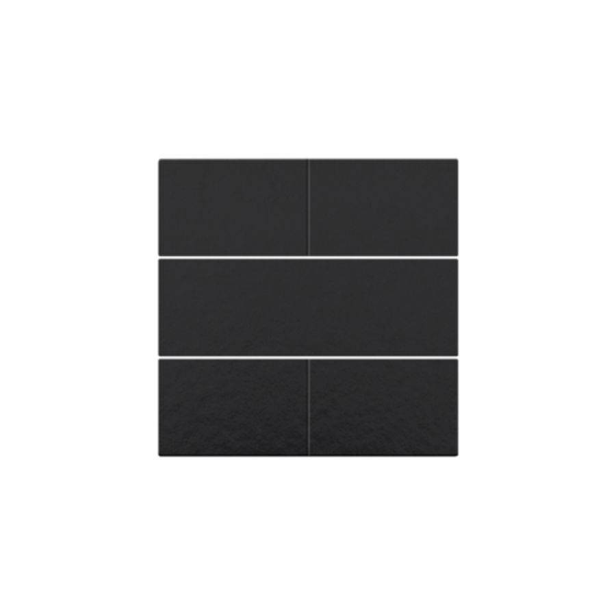 Afwerkingsset 4-voudige pot.vrij knop 24V piano blac