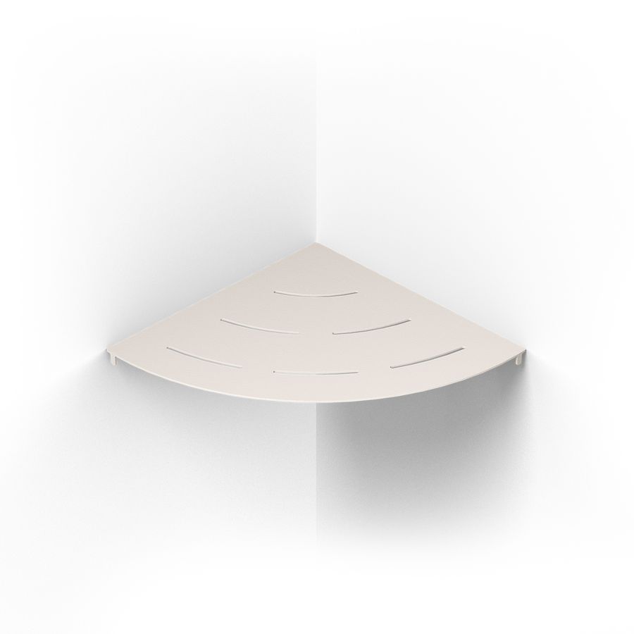 Planchet hoekmodel CORNER SHELF ROUNDED 300mm matt off-white