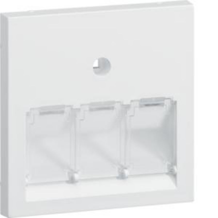 Centraaldeel 55mm data/universeel 3-voudig hal.vrij vwit