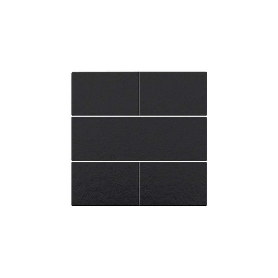 Afwerkingsset 4-voudige pot.vrij knop 24V piano blac
