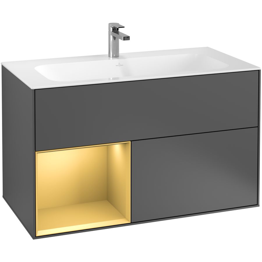 Wastafelonderkast Finion 996x591x498mm Antr. Matt Lacquer F030HFGK