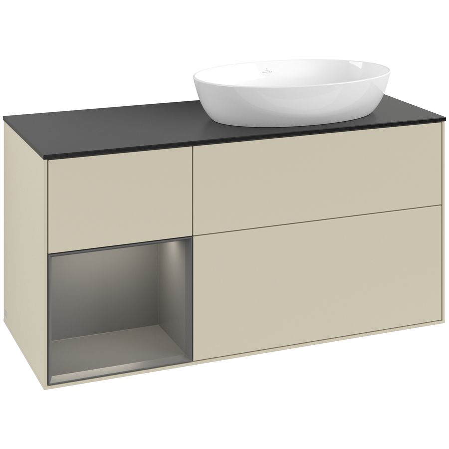 Wastafelonderkast Finion 1200x603x501mm S.Grey Matt Lacquer GA42GKHJ