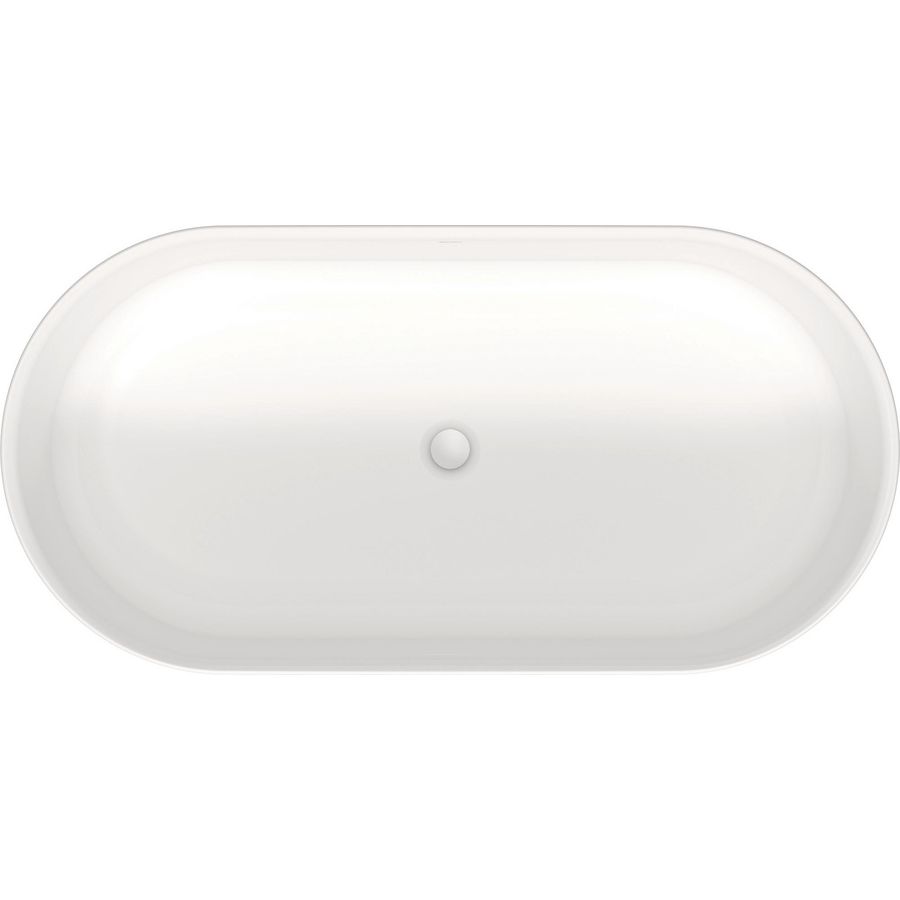 Soleil by Starck #700516 Bad wit Mat 160x80cm ovaal 2 rugsteunen incl. poten + afvoergarnituur