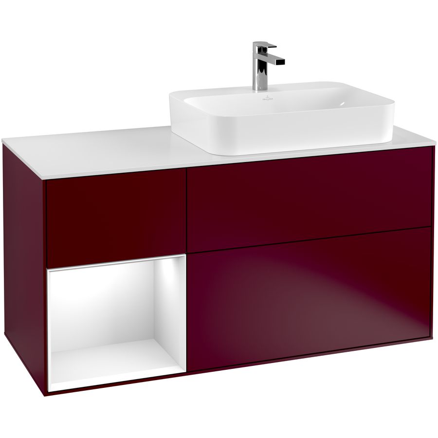 Wastafelonderkast Finion 1200x603x501mm Peony Matt Lacquer G391GFHB