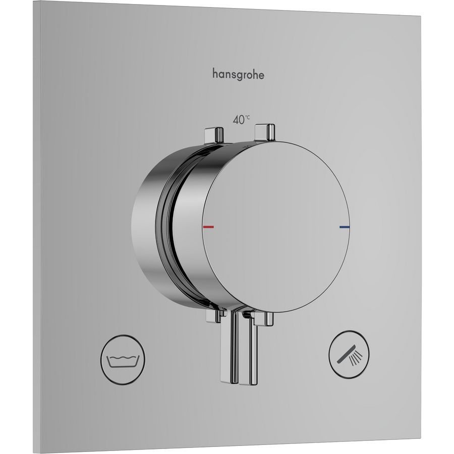 Inbouwthermostaat 2F+zekerheid. EN1717 Ecostat Comfort E chroom
