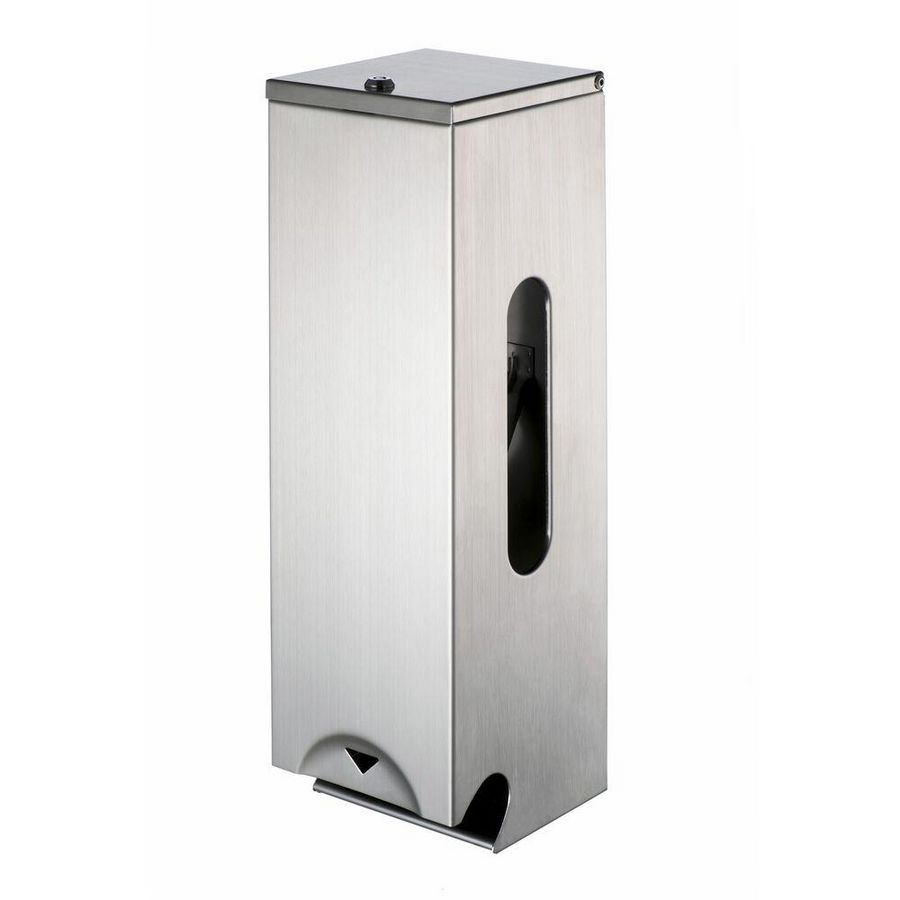 Closetroldispenser v. 3 rol rvs geborsteld PUBLIC AREA