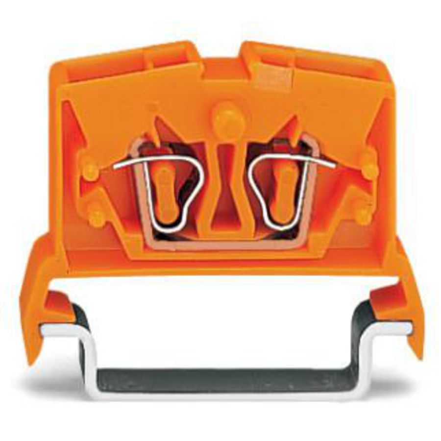 2-draads MINI-rijgklem 2,5mm2 test oranje 264-716 VVE=100