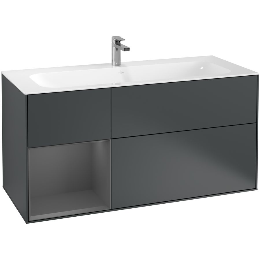 Wastafelonderkast Finion 1196x591x498mm Mid.Blue Matt Lacquer G060GKHG