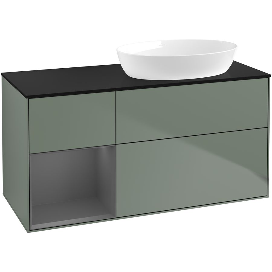Wastafelonderkast Finion 1200x603x501mm Olive Matt Lacquer FA42GKGM