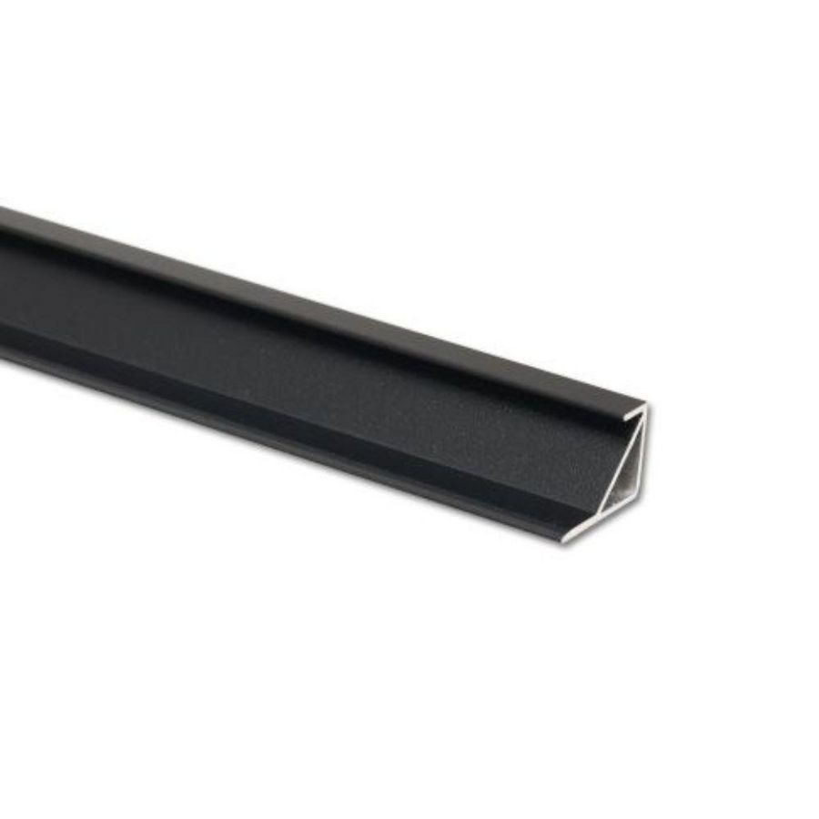 MP3 LED opbouwprofiel 200cm zw. RAL9005 LED-strips max.10mm