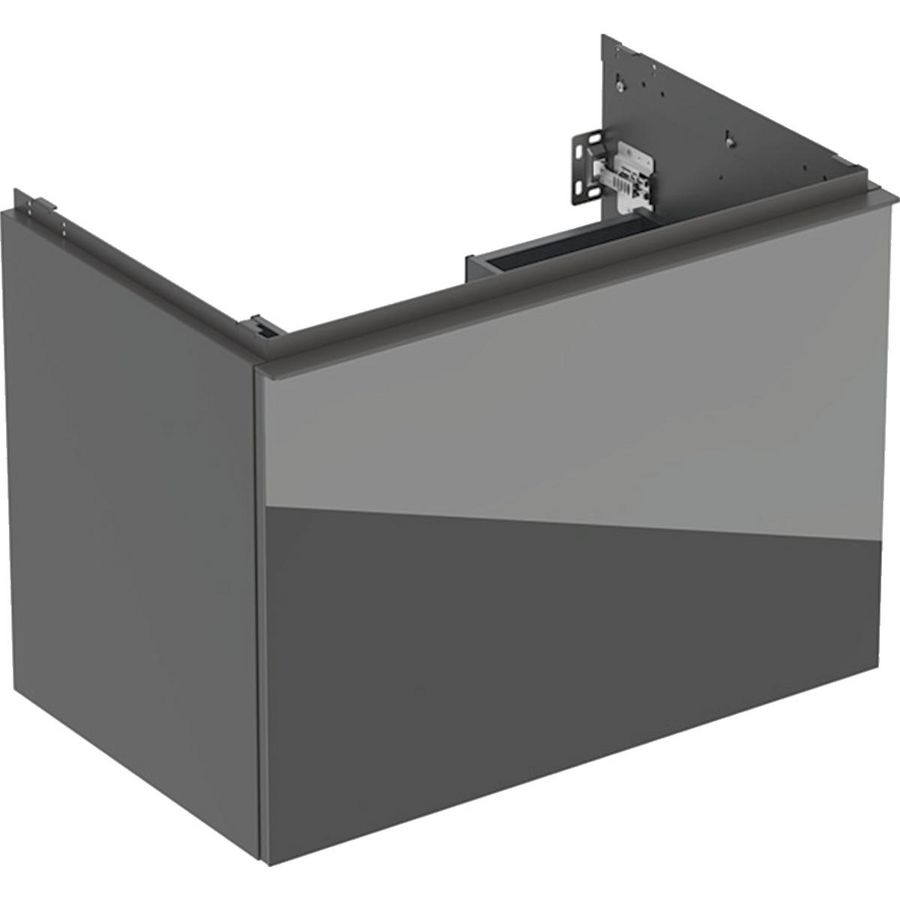 Wastafelonderkast Acanto 1 lade 1 binnenlade B75 Lava Glas