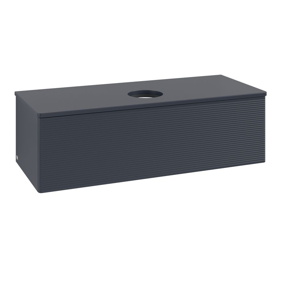 Wastafelonderkast Antao 1200x360x500mm Mid.Blue Matt Lacquer L32110HG