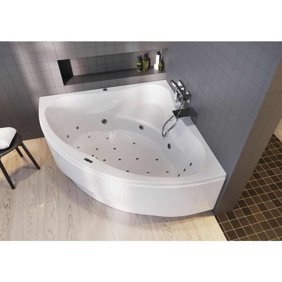 Whirlpool Neo Rihopool 150x150cm systeem BLISS links hoogglans wit