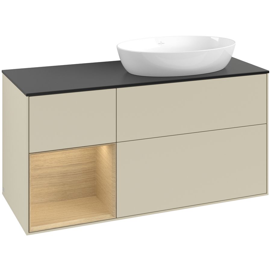 Wastafelonderkast Finion 1200x603x501mm S.Grey Matt Lacquer GA42PCHJ