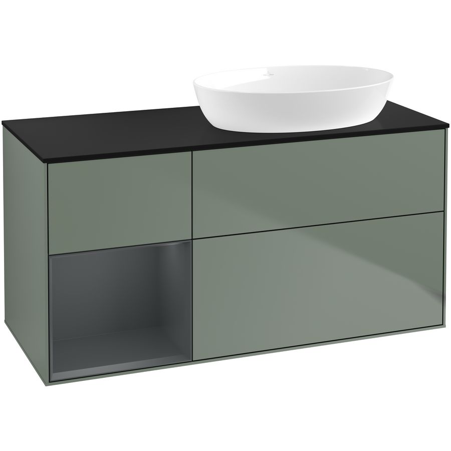 Wastafelonderkast Finion 1200x603x501mm Olive Matt Lacquer FA42HGGM