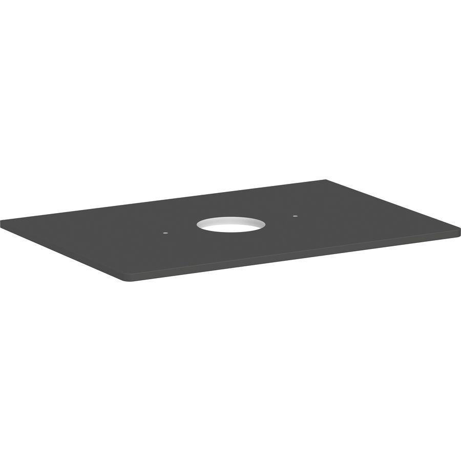Console / wastafelblad 780x550mm Diamond Matt Grey met middenuitsparing tbv waskom zonder kraangat Xelu Q 54113910