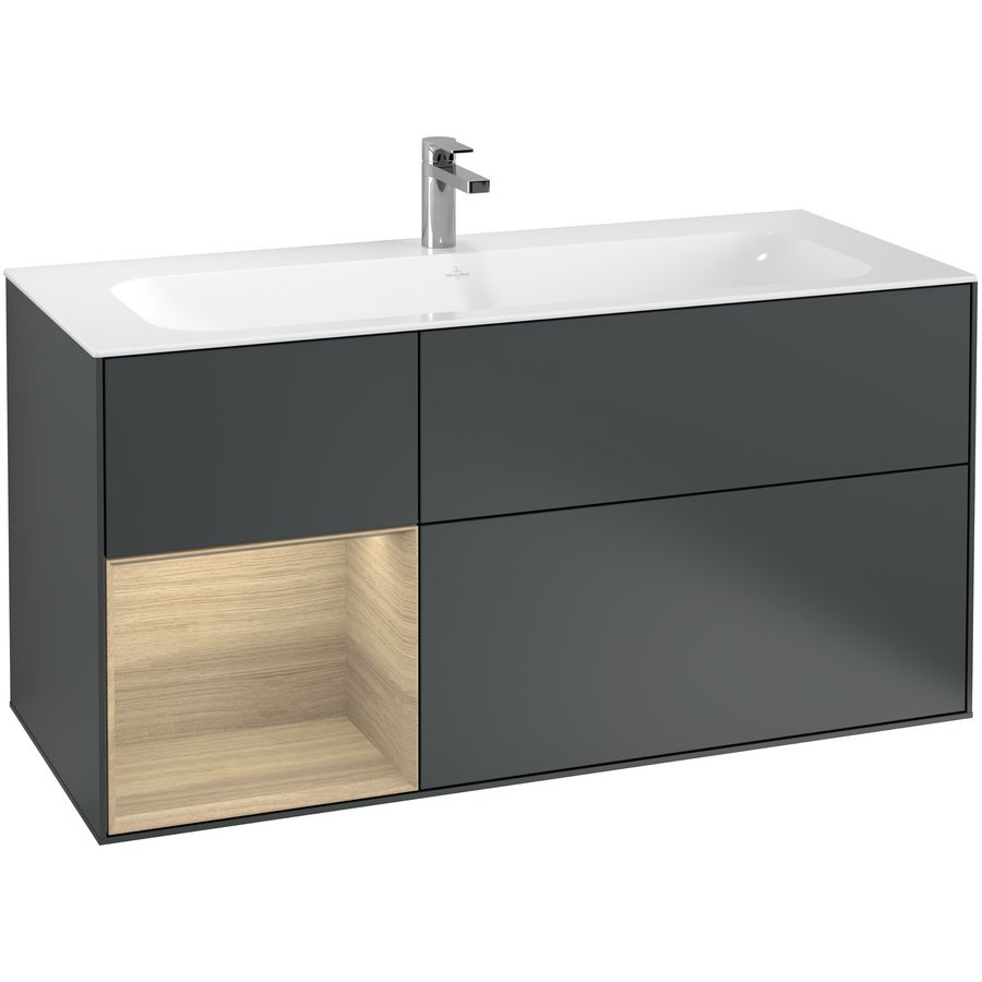 Wastafelonderkast Finion 1196x591x498mm Mid.Blue Matt Lacquer G060PCHG