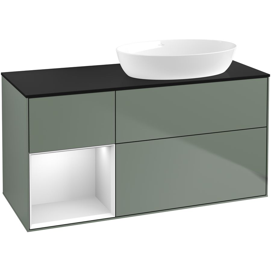 Wastafelonderkast Finion 1200x603x501mm Olive Matt Lacquer FA42MTGM
