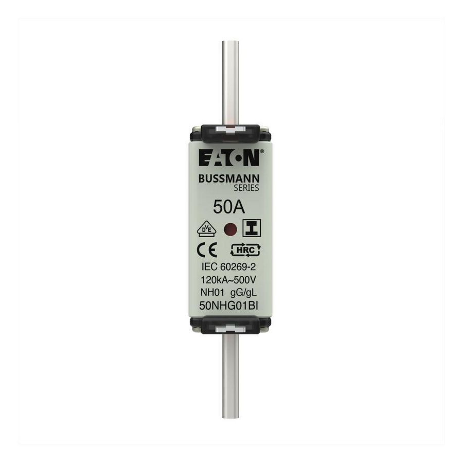 Zekering laagsp. 50A AC 500V NH01 gL/gG dubbele meld VVE=3