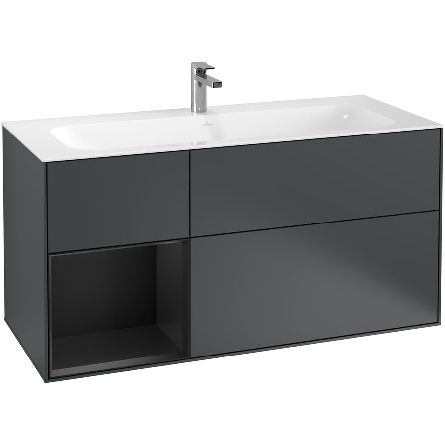 Wastafelonderkast Finion 1196x591x498mm Mid.Blue Matt Lacquer G060PDHG