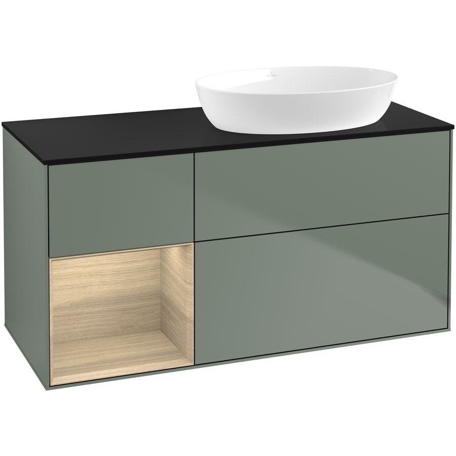 Wastafelonderkast Finion 1200x603x501mm Olive Matt Lacquer FA42PCGM