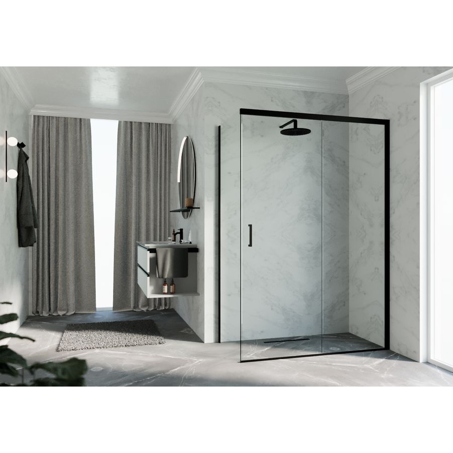 Deur Zeph 2.0 Ph 114 Link VeR114-117 Cm Helder Glas Zwart